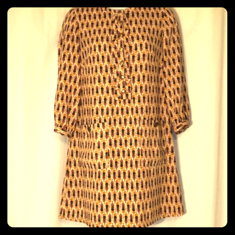 H&M ruffled retro shift dress